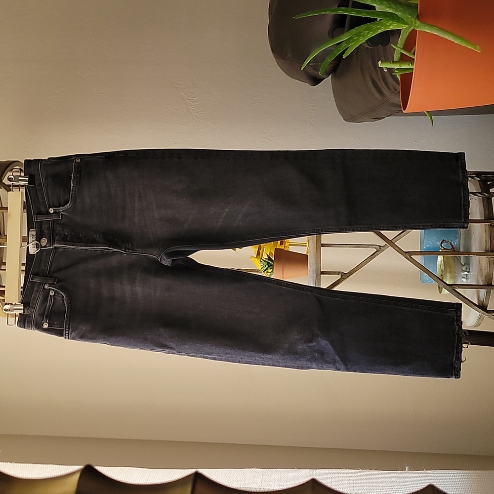 AGOLDE Button-Fly Black Jeans